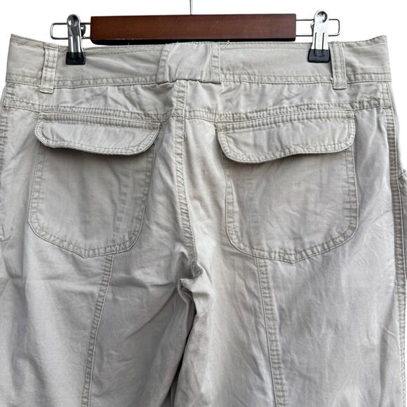 Mossimo 32 Tan Khaki Roll Up Utility Capri Pants 100% Cotton - Picture 4 of 8